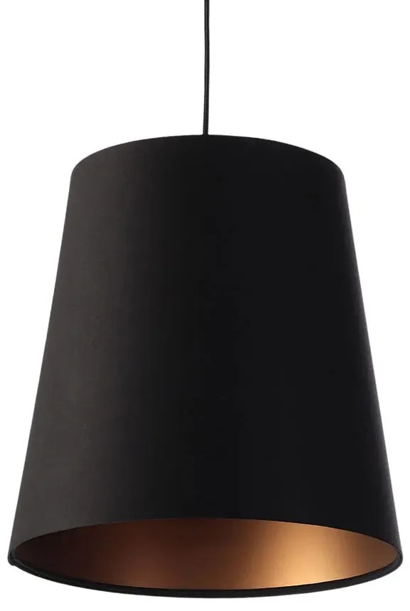 Czarno-miedziana lampa wisząca stożek glamour - 4X S404 F4-K98