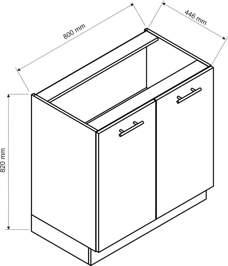 Dolna szafka kuchenna 80 cm - Akia 14X