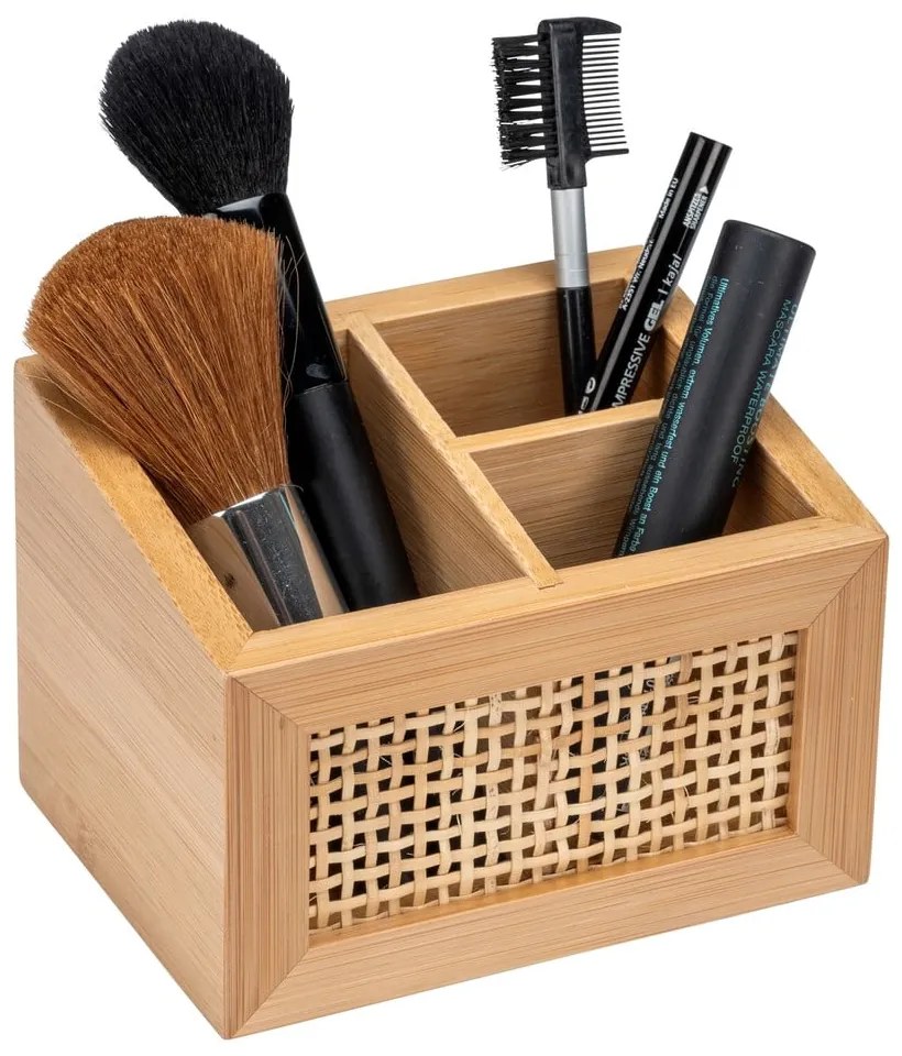 Bambusowy organizer łazienkowy Wenko Allegre, 12x9 cm