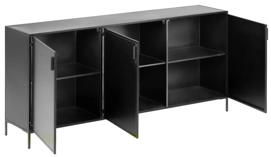 Czarna stalowa komoda 160x72x35 cm Shantay – Kave Home