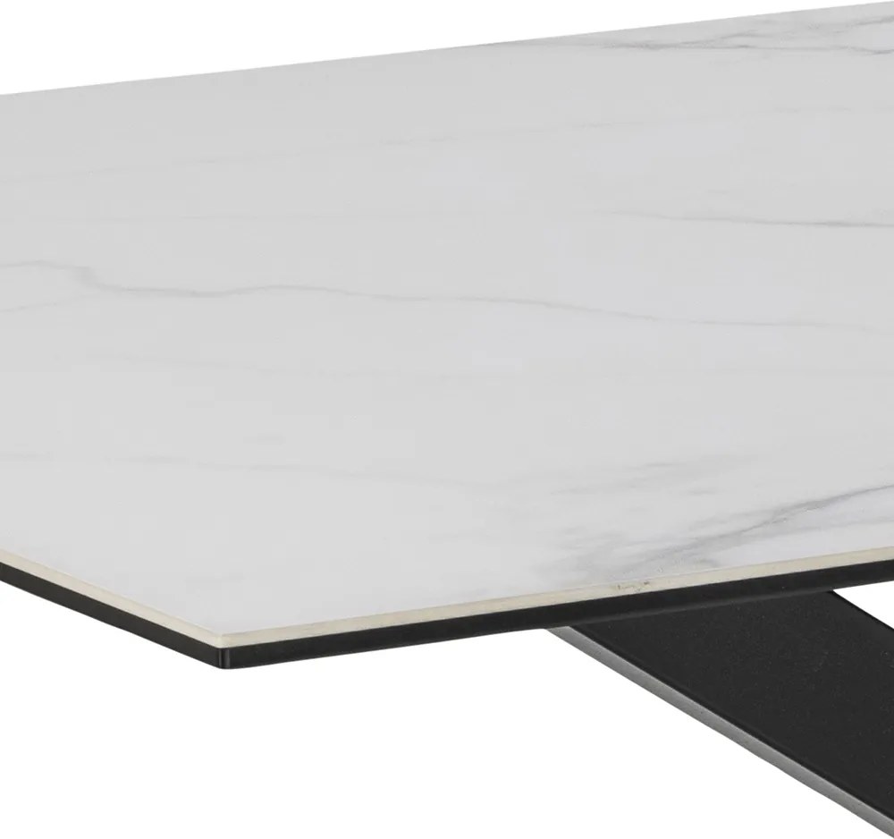 Biały stół z ceramicznym blatem Heaven 160x90