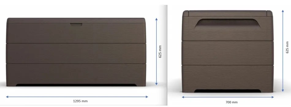 Duramax Skrzynia ogrodowa Durabox brązowy, 416 l