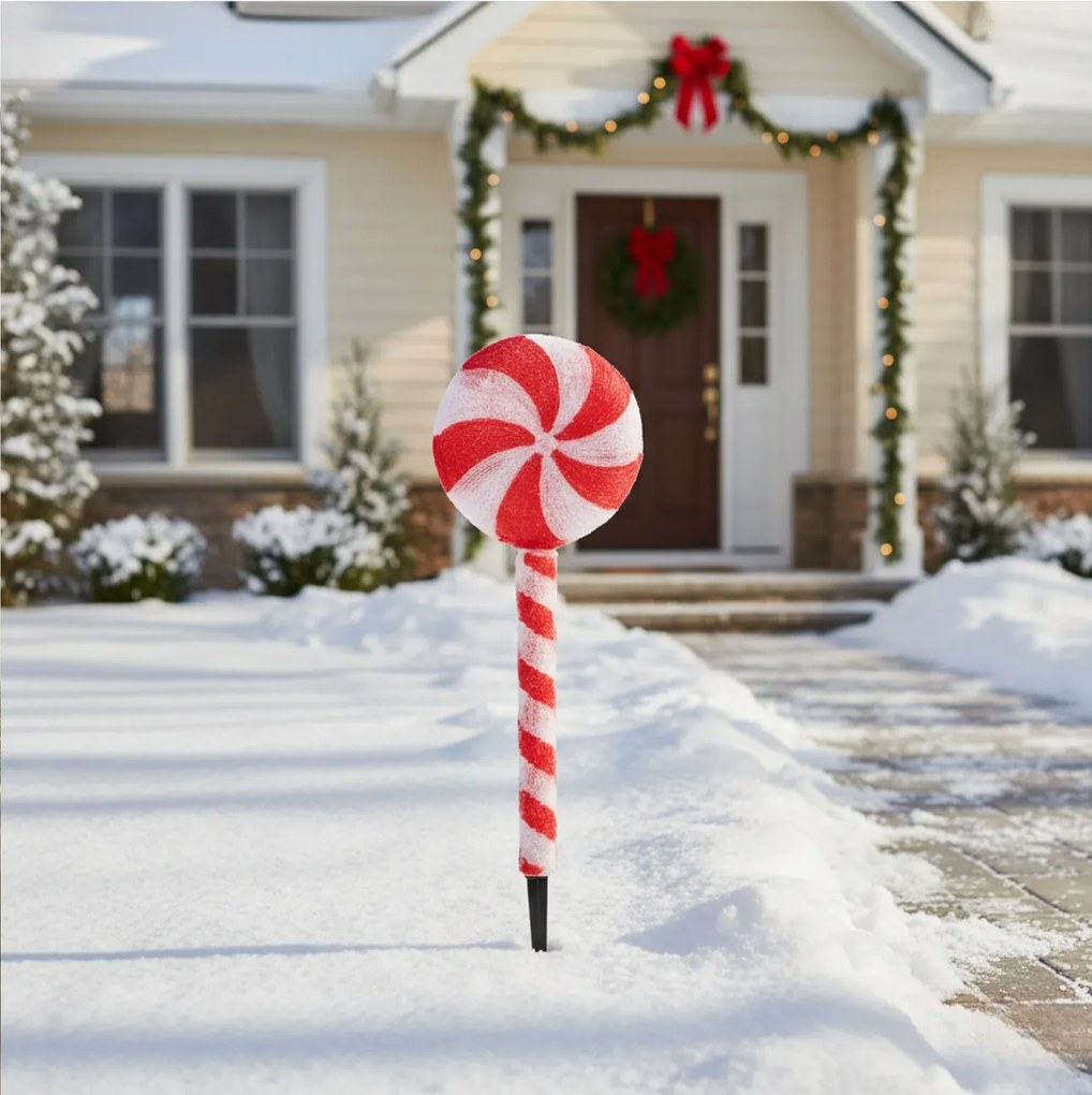 Świąteczna lampa solarna, wbijana, 65 cm