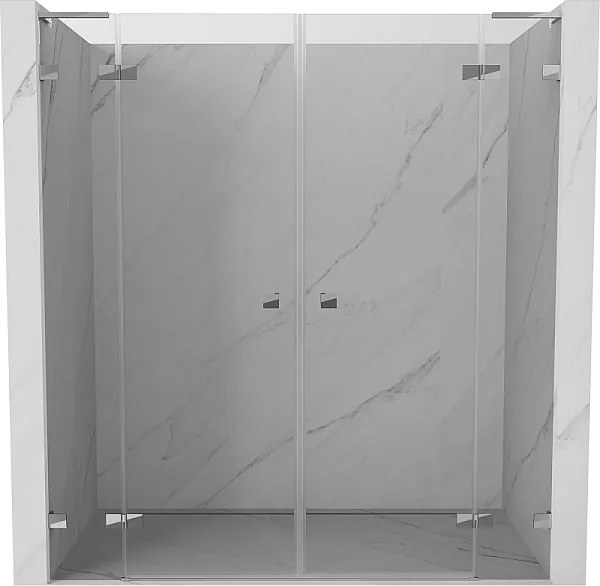 Mexen Lunar L Duo drzwi prysznicowe uchylne 170 cm, transparent, chrom - 834DL-170-000-01-00