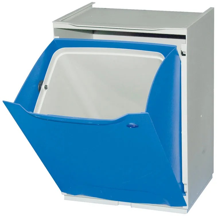 Plastikowy kosz na śmieci segregowane, 20 L, niebieski