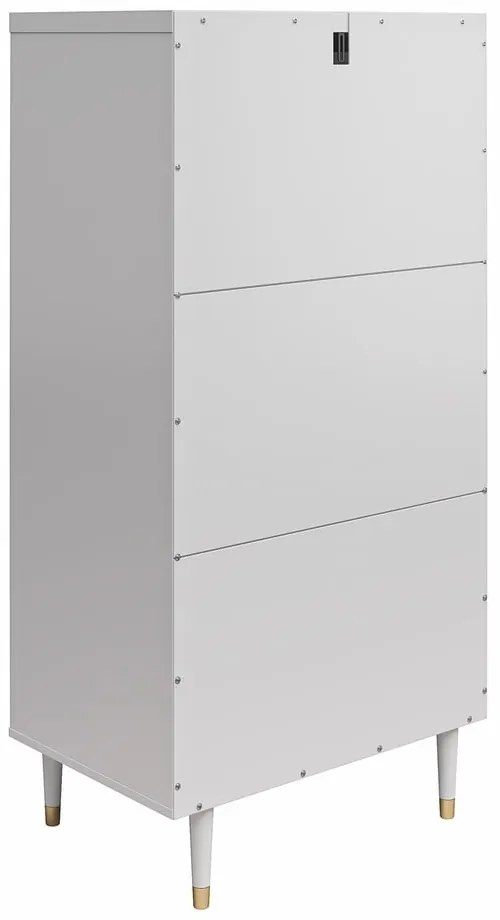 Jasnoszara wysoka komoda 70x141 cm Elizabeth – CosmoLiving by Cosmopolitan