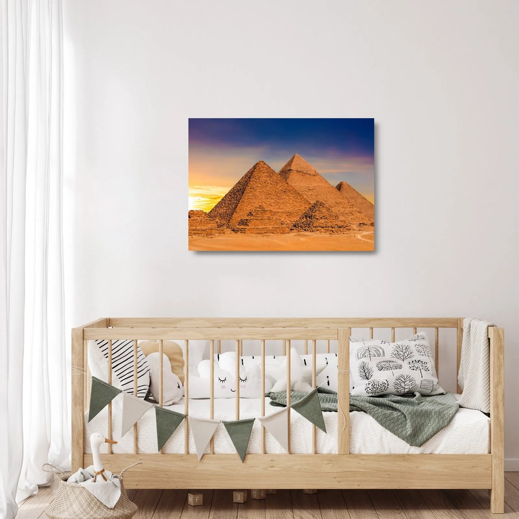 Obraz na szkle - piramidy egipskie (70x50 cm)