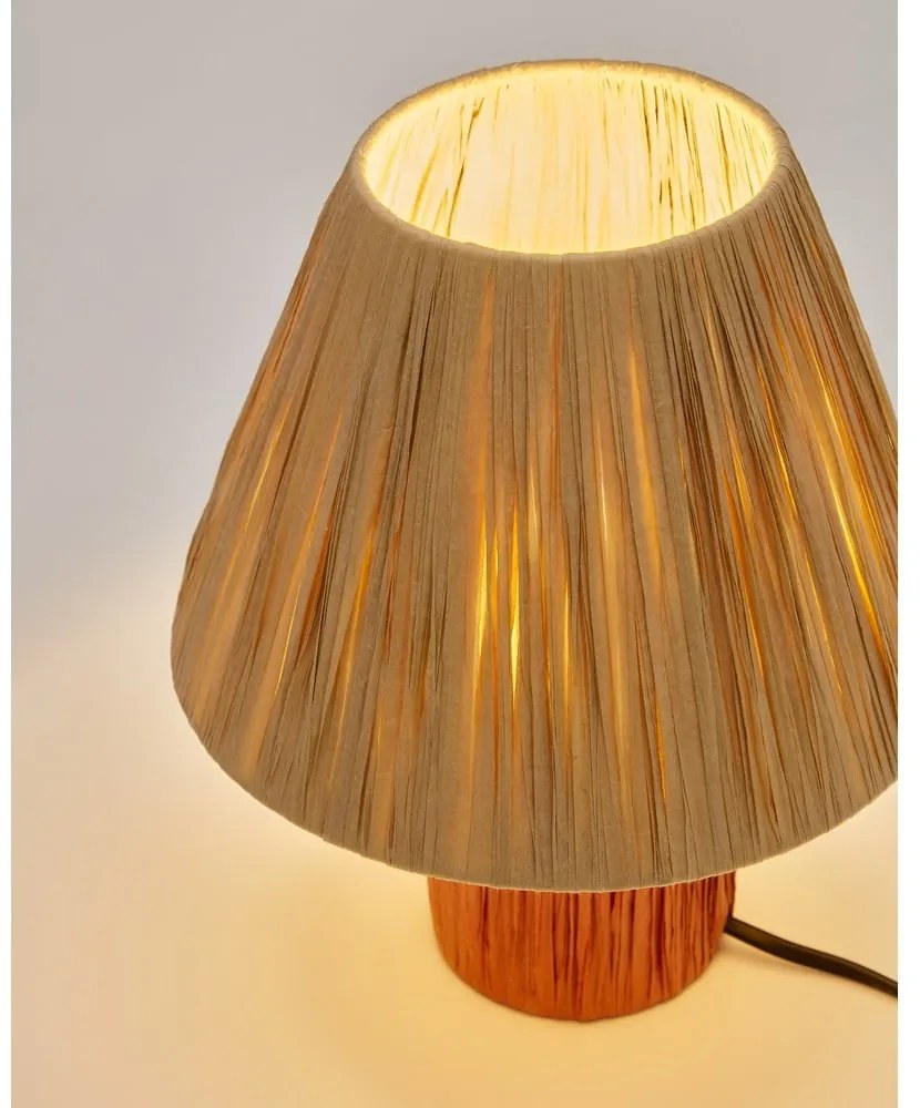 Lampa stołowa w ceglasto-naturalnym kolorze (wysokość 25 cm) Pulmi – Kave Home