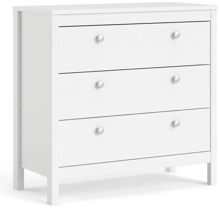 Biała niska komoda 82x80 cm Madrid – Tvilum