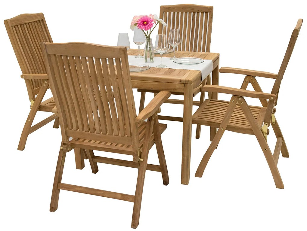 Zestaw ogrodowy teak LAGUNA QUATRO 1 + 4