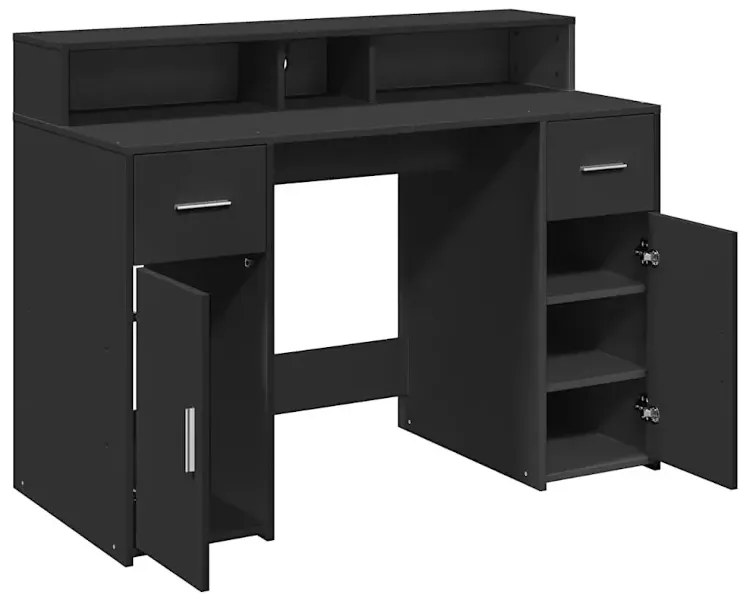 Biurko podświetlane 120 cm czarne G7-P18