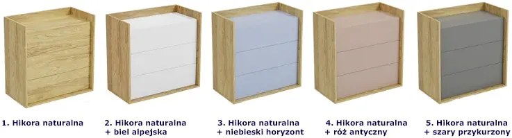 Komoda modułowa hikora + niebieski horyzont L8-A28