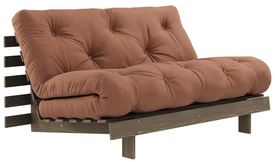 Pomarańczowomiedziana rozkładana sofa 140 cm Roots – Karup Design