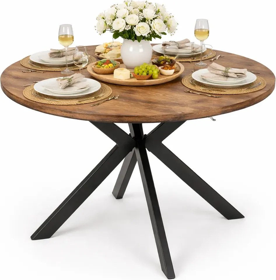 Nowoczesny rozkładany stół okrągły dąb rustykalny Z9-W82