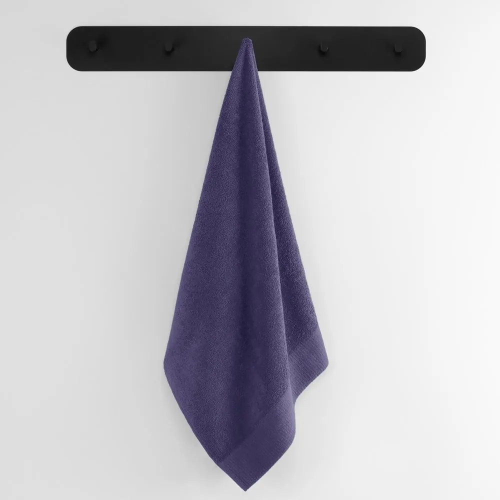 Fioletowy bawełniany ręcznik frotte 50x100 cm Amari – Restilo