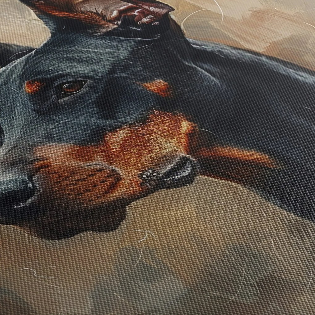 Obraz - Portret Dobrmana (125x70 cm)