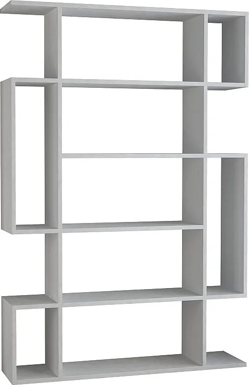 Nowoczesny regał na książki – 110 cm x 161 cm x 25,5 cm – biały – płyta MDF