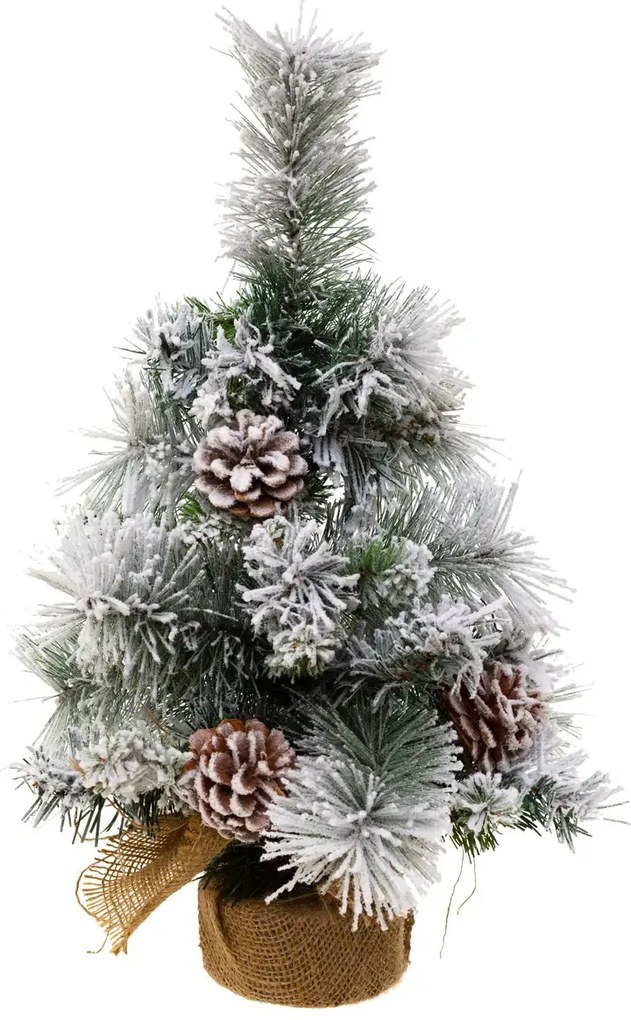 Sztuczna choinka z ośnieżonymi gałązkami, stroik, 50 cm