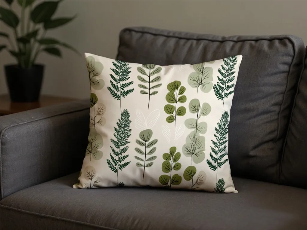 Poszewka na poduszkę z mikrofibry SCANDI NATURE 45x45 cm, zielony
