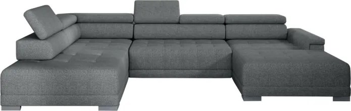 Narożnik CAMPO XL z elektryczną regulacją siedziska Lewostronny w tkaninie MEMPHIS 06 WERSAL
