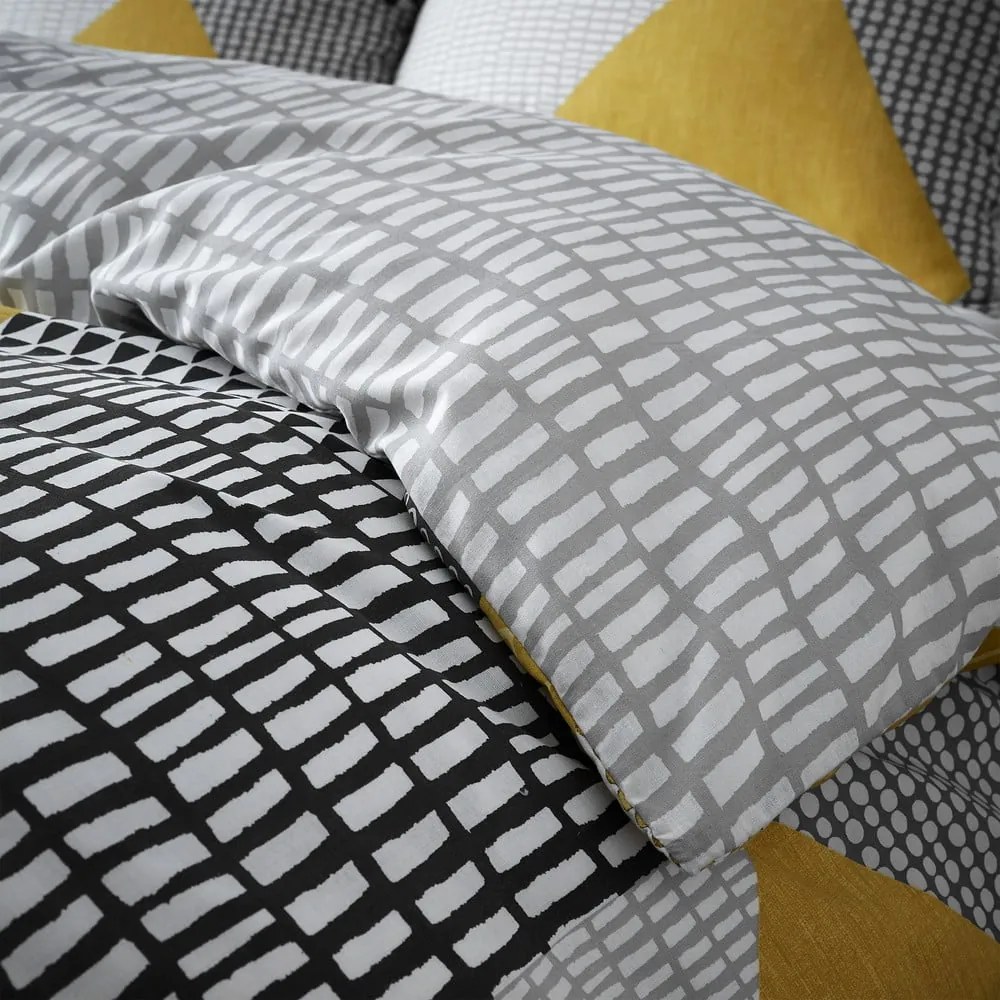 Żółta pościel dwuosobowa 230x220 cm Larsson Geo – Catherine Lansfield