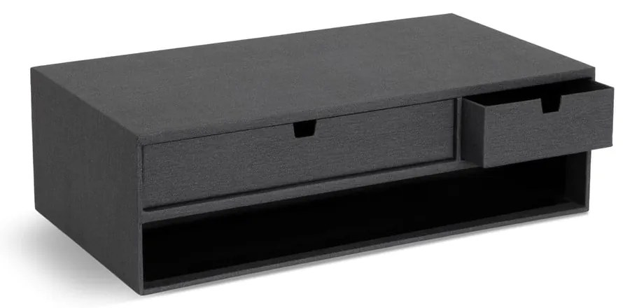 Kartonowy organizer na dokumenty z szufladką Ted Canvas Paper Laminate – Bigso