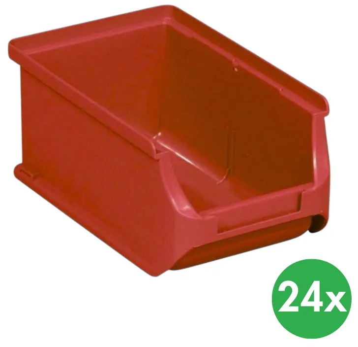 Allit Plastikowe pojemniki PLUS 2, 102 x 160 x 75 mm, czerwone, 24 szt.