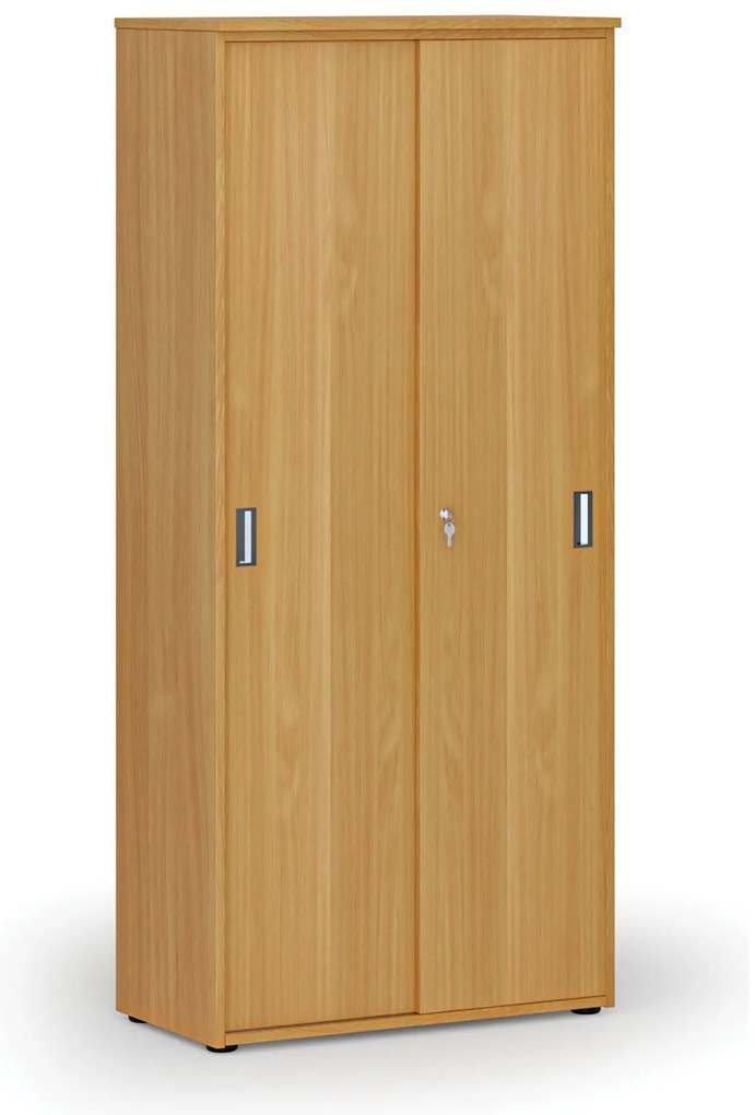 Szafa z drzwiami przesuwnymi PRIMO WOOD, 1781 x 800 x 420 mm, buk