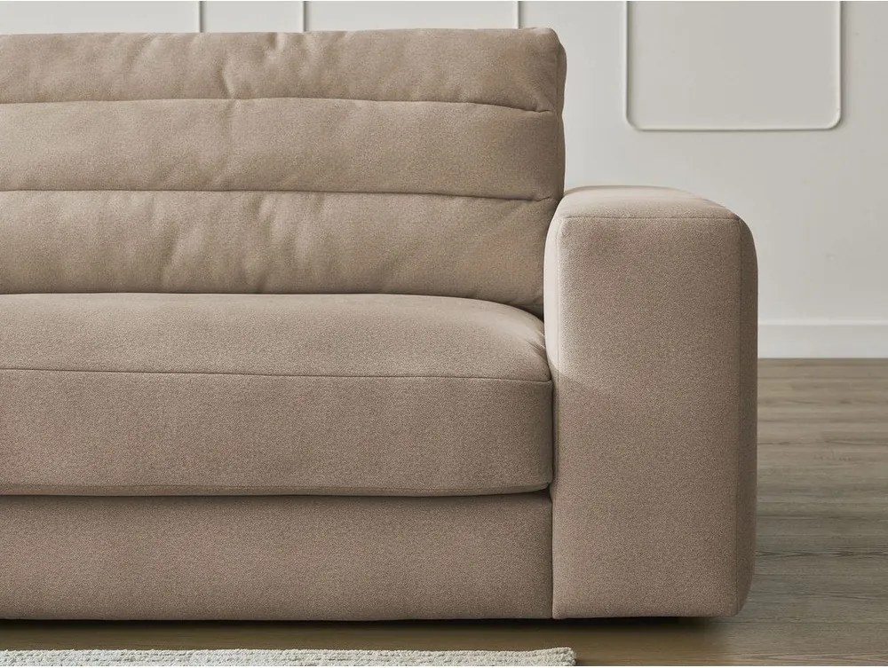 Szarobrązowy aksamitny narożnik (lewostronny/z szezlongiem) Sierra – Bobochic Paris