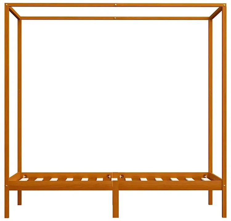 Miodowo brązowe pojedyncze łóżko 100x200cm - Tamai