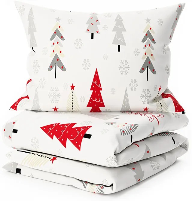 PrzytulneMieszkanie.pl PrzytulneMieszkanie.pl Pościel z mikrofibry JINGLE biała Rozmiar pościeli: 70 x 90 cm | 140 x 220 cm