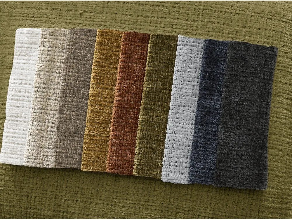 Zielony podnóżek z tkaniny szenilowej Neil – Bobochic Paris