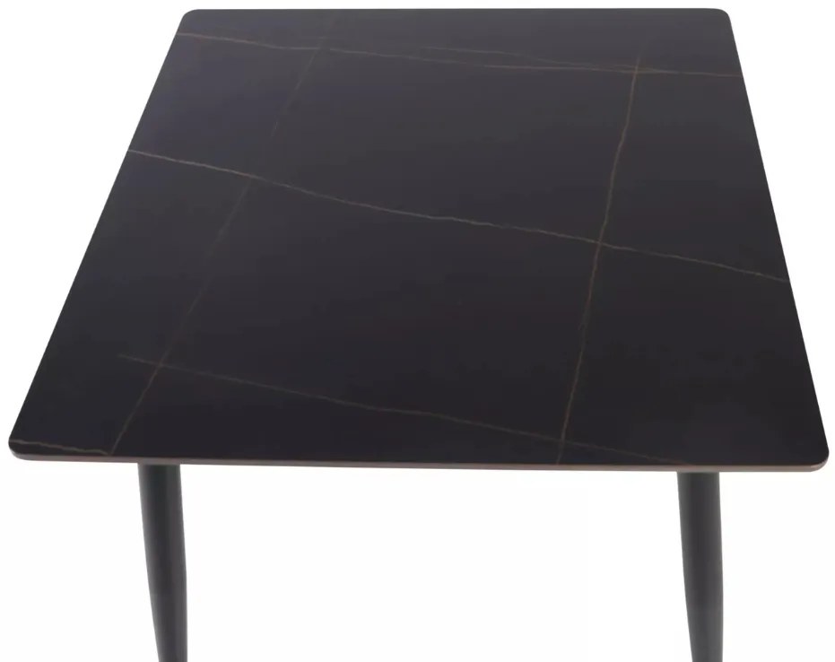 Stół jadalniany RION 80x80 cm z ceramicznym blatem, czarny marmur