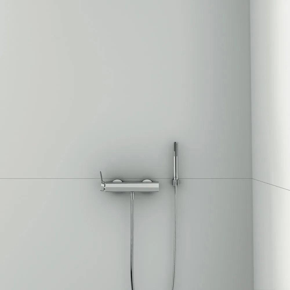 Prysznicowa bateria ścienna w kolorze srebra z połyskiem Conca – Ideal Standard