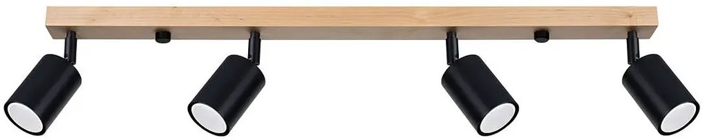 Czarny plafon z ruchomymi kloszami - 4X A387 P5-K74