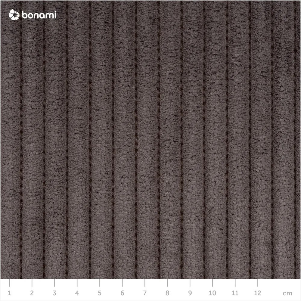 Ciemnobrązowa sztruksowa rozkładana sofa 245 cm Nihad – Bobochic Paris