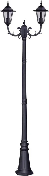 Czarna podwójna stojąca lampa ogrodowa wysoka - S326 B1-D68