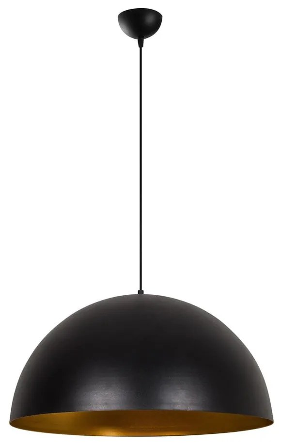 Czarna lampa wisząca z metalowym kloszem ø 60 cm Coppa – Opviq lights