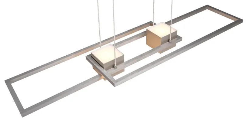 Lampa wisząca LED ze zdalnym sterowaniem i ściemniaczem w kolorze srebra Albany – Trio