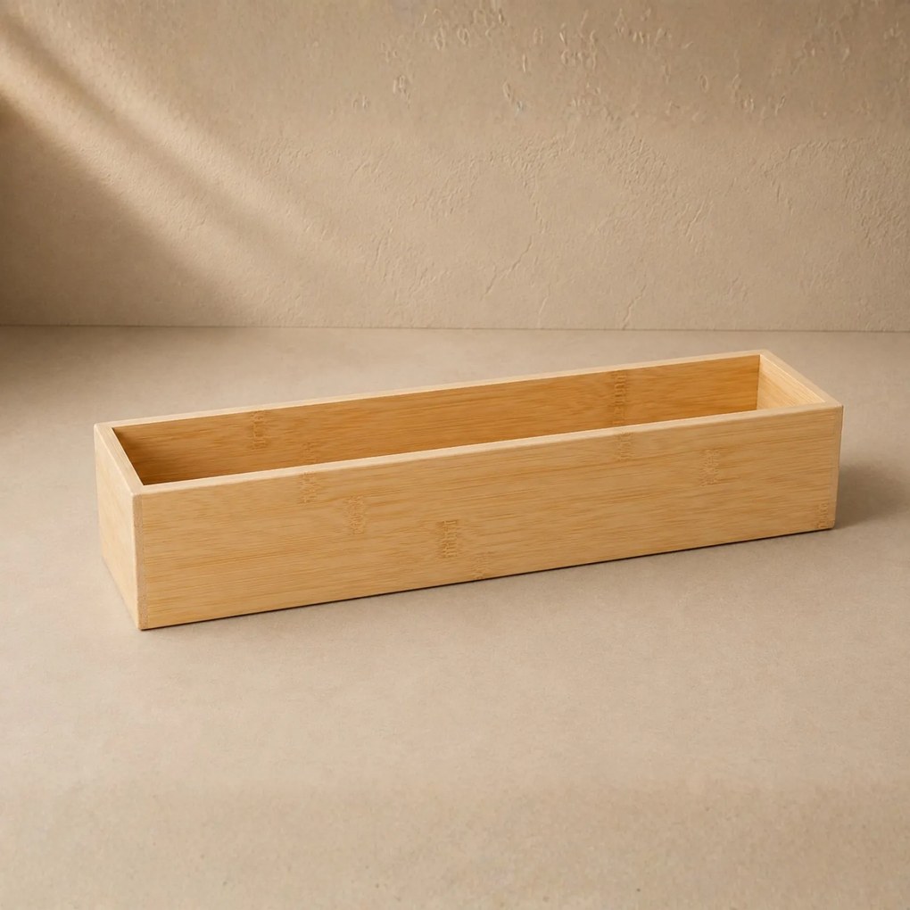 Organizer biurkowy bambusowy, 38 x 8 x 7 cm
