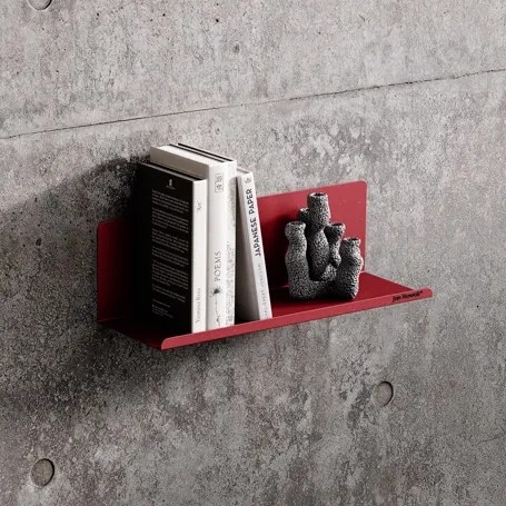 Metalowa półka ścienna Modern Joanne 40 cm, kolor czerwony