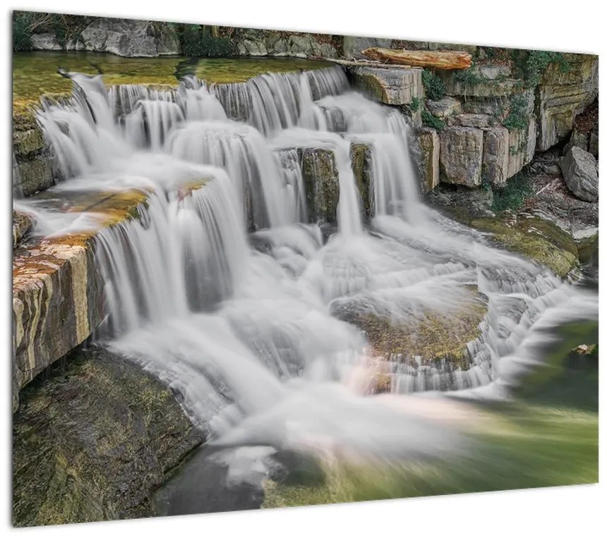 Obraz na szkle - wodospady (70x50 cm)