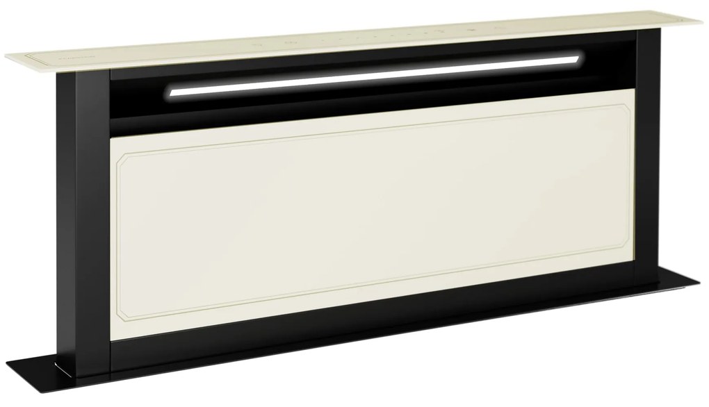 Klarstein Victoria 90cm 714m³/h Okap Blatowy Kremowy