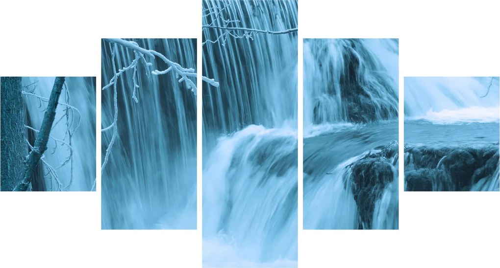 Obraz - lodowe wodospady (125x70 cm)