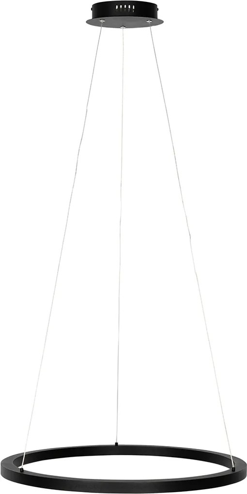 Lampa wisząca czarna 60 cm w tym LED 3-stopniowo ściemniana - Girello