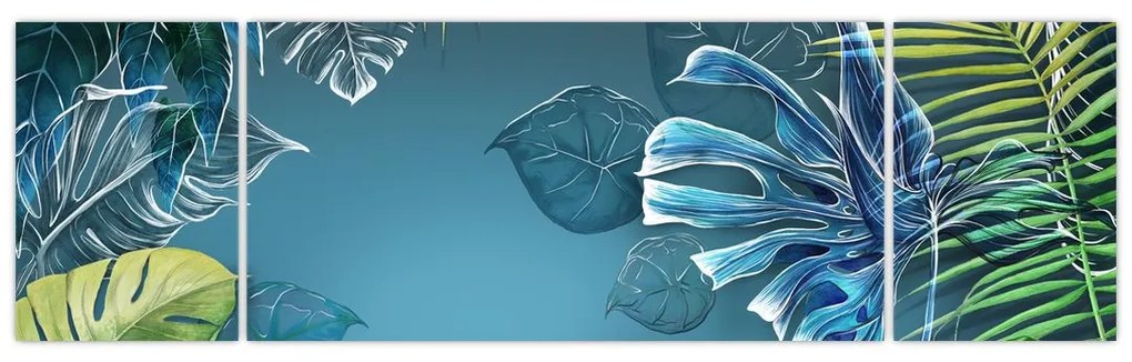 Obraz - Liście roślin tropikalnych (170x50 cm)
