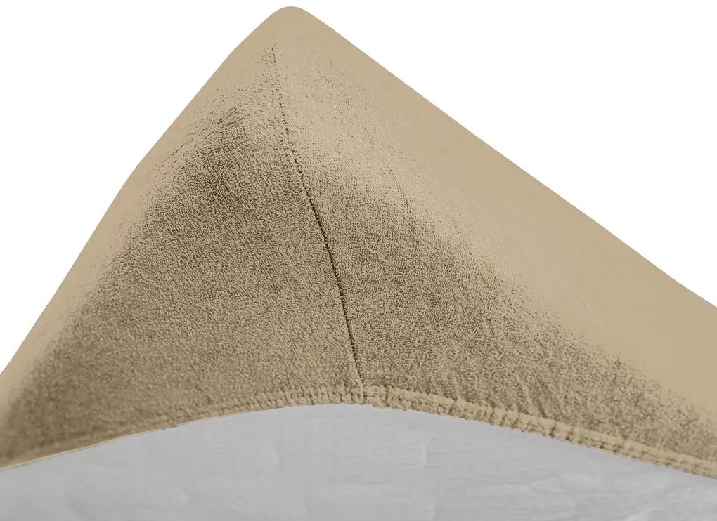 PrzytulneMieszkanie.pl Prześcieradło frotte do łóżeczka cappuccino 60x120 cm
