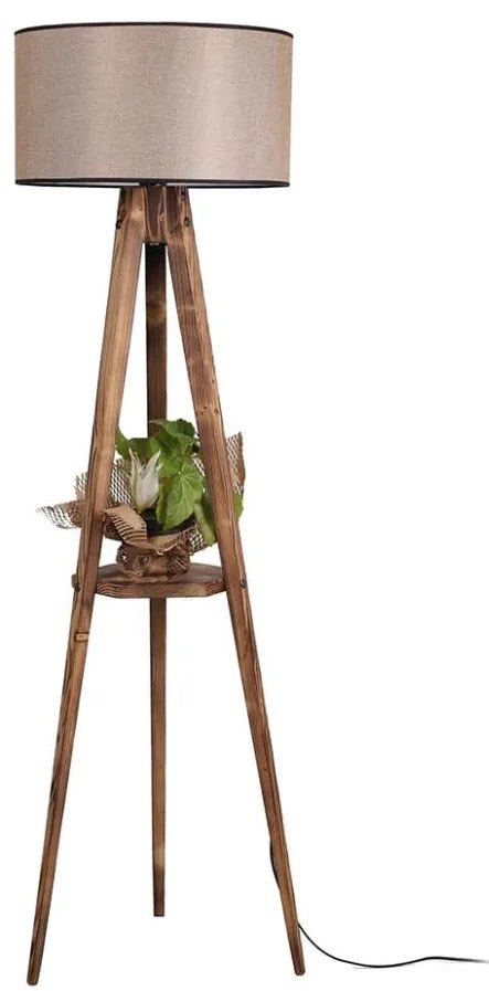 Lampa stojąca TRIPOD 1xE27/60W/230V beż/brąz