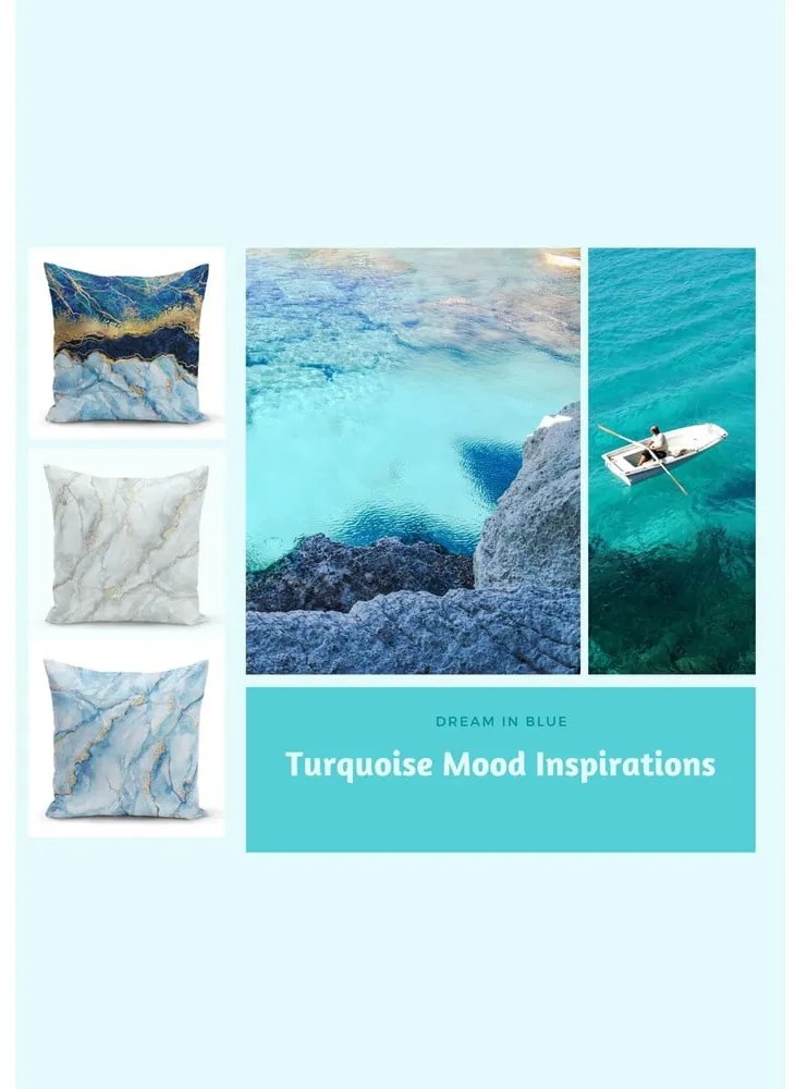 Zestaw 3 poszewek na poduszkę Minimalist Cushion Covers Azuro Cassie, 45x45 cm