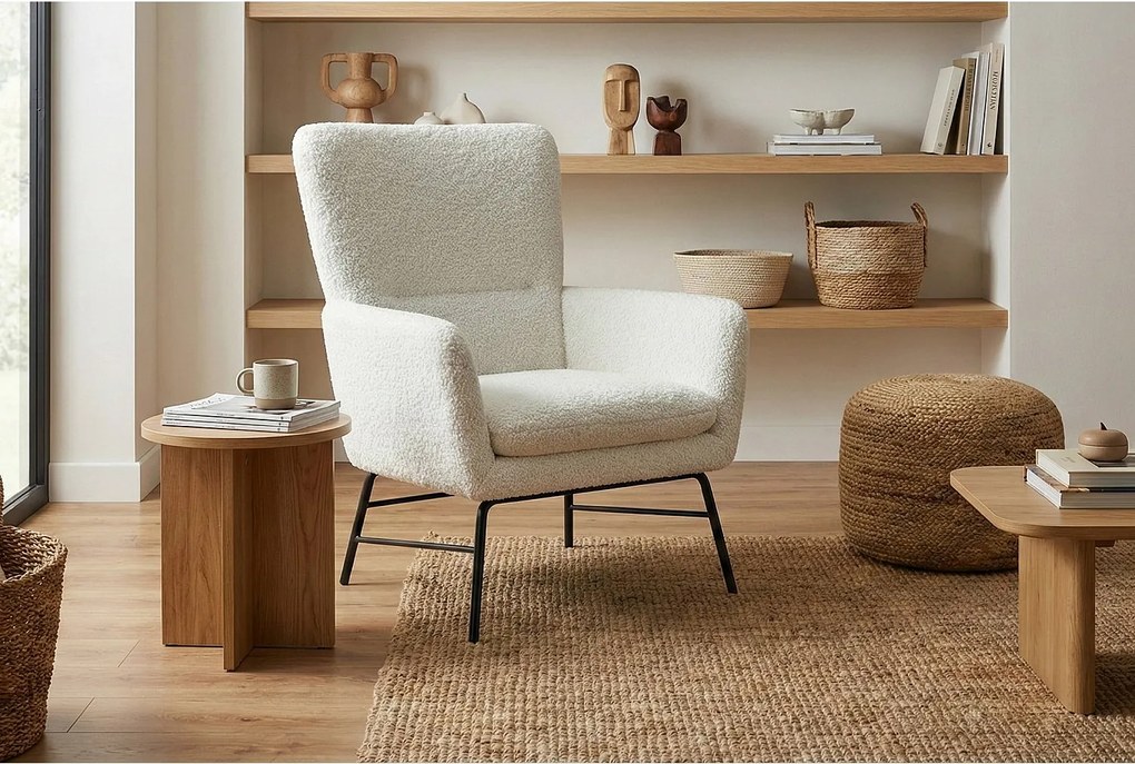 Nowoczesny fotel w kolorze białym-ponadczasowy styl